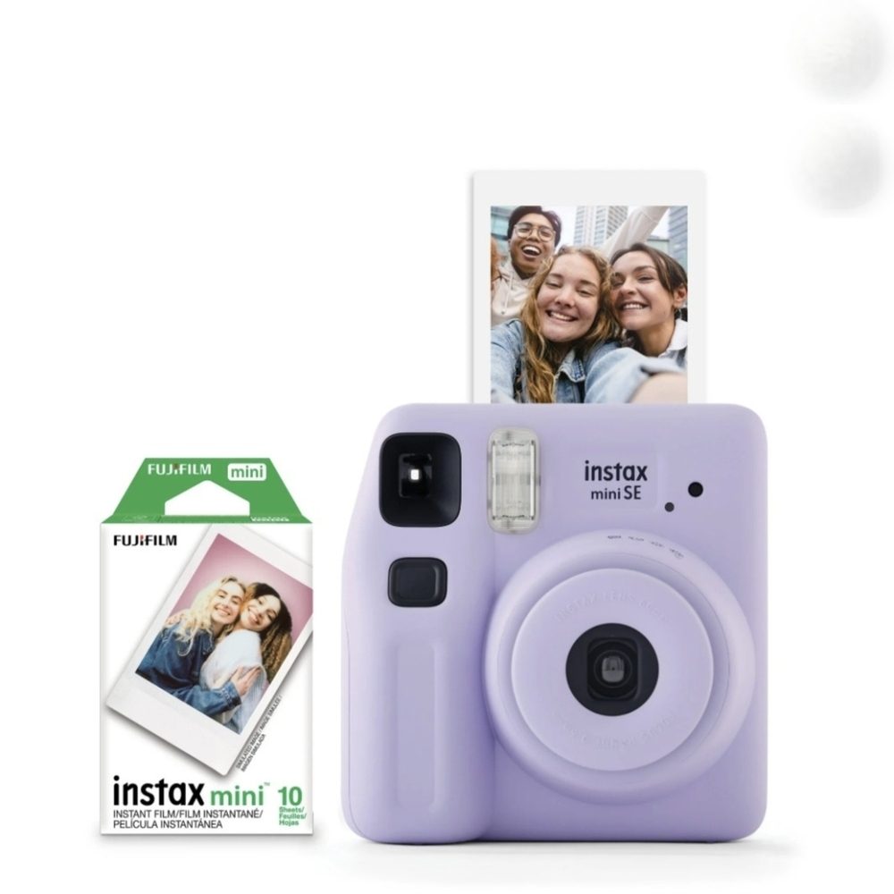 Fujifilm Instax Mini SE Purple Instant Camera w/Bonus 10 Pack Mini Film - *NIB*
